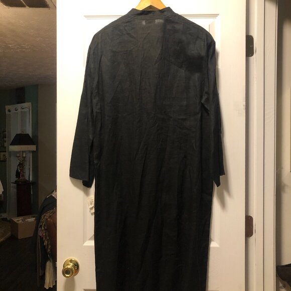 Louis feraud women's new black 100%linen dress  size: 12 - Picture 6 of 6